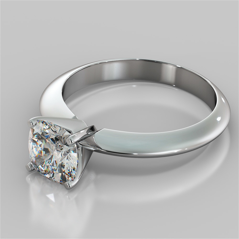 Oval Cut Diamond Solitaire Engagement Ring in 14k White Gold Tiffany M –  The Castle Jewelry